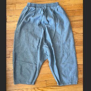 Atelier Delphine Blue Upcycled Denim Cotton Kiko Pants- S